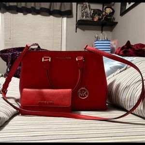 Michael Kors purse with matching wallet
